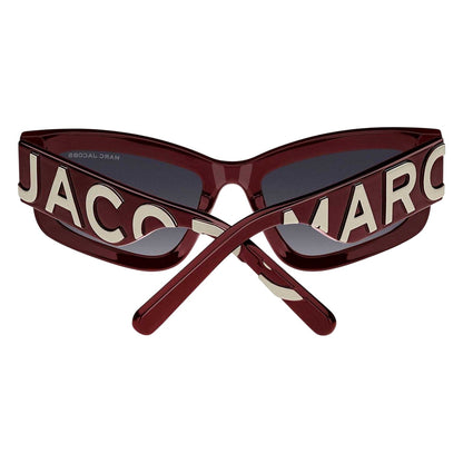 Burgundy-Beige - Back - Marc Jacobs Womens-Ladies Cat Eye Sunglasses