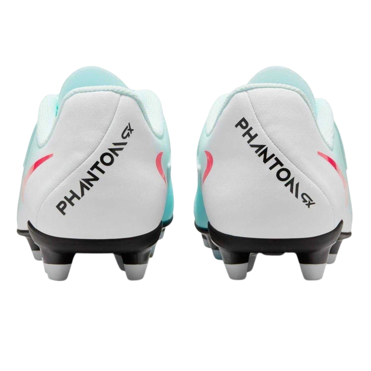 Mint-Red - Back - Nike Childrens-Kids Phantom GX II Lace Up Firm Ground Football Boots