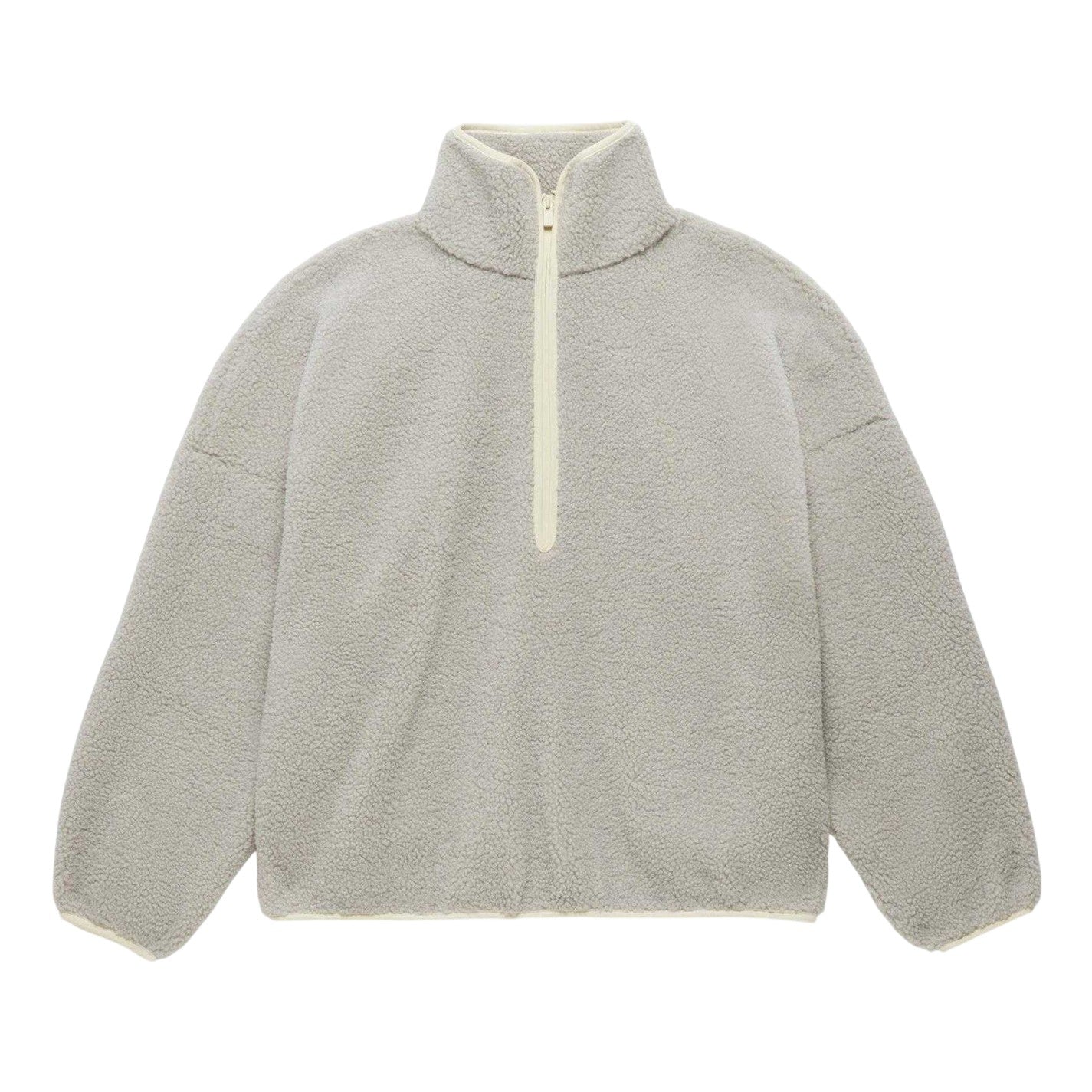 Sesame - Front - Adidas Mens Performance Half Zip Oversized Sweatshirt