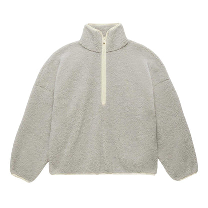 Sesame - Front - Adidas Mens Performance Half Zip Oversized Sweatshirt