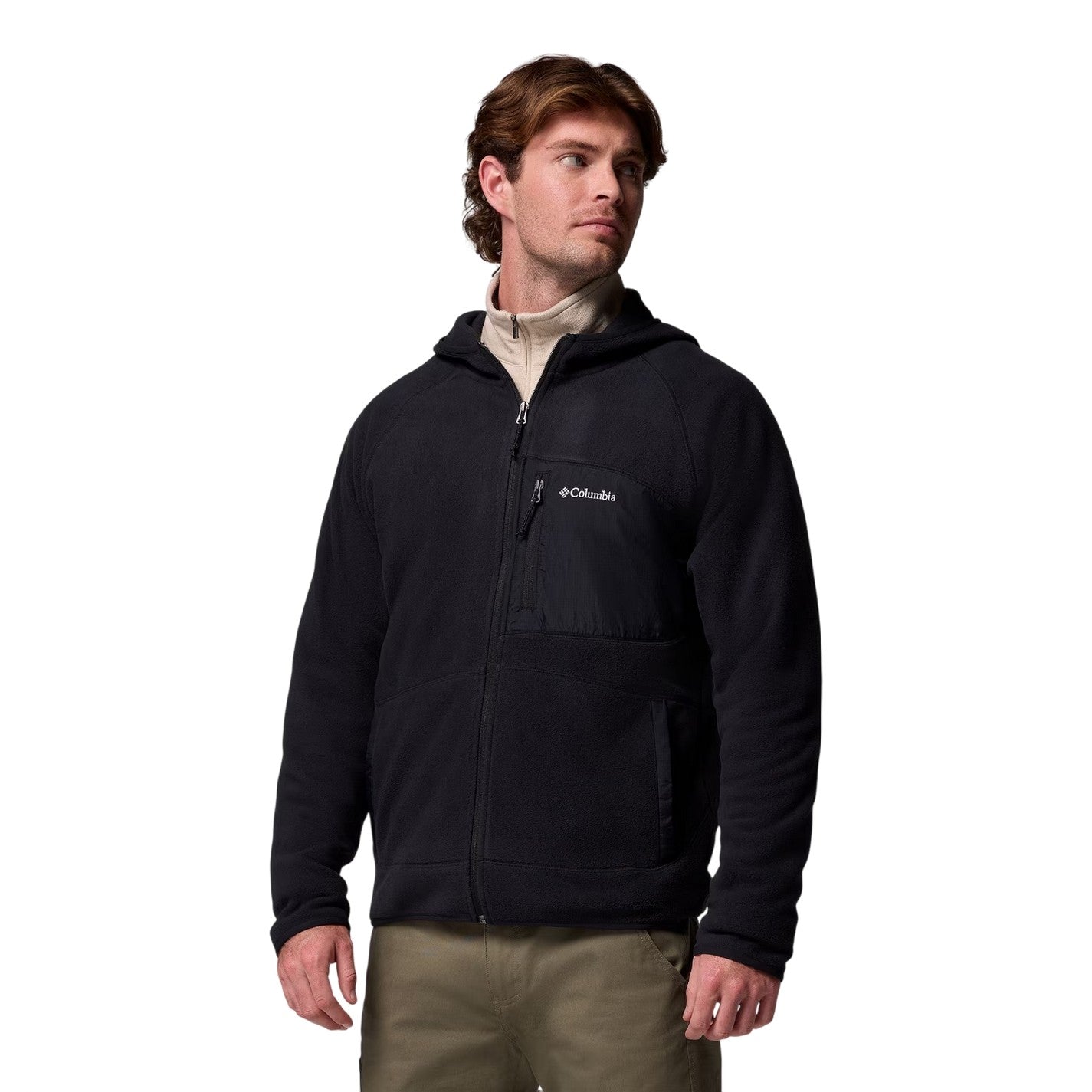 Black - Lifestyle - Columbia Mens Fast Full Zip Regular Hooded Jacket