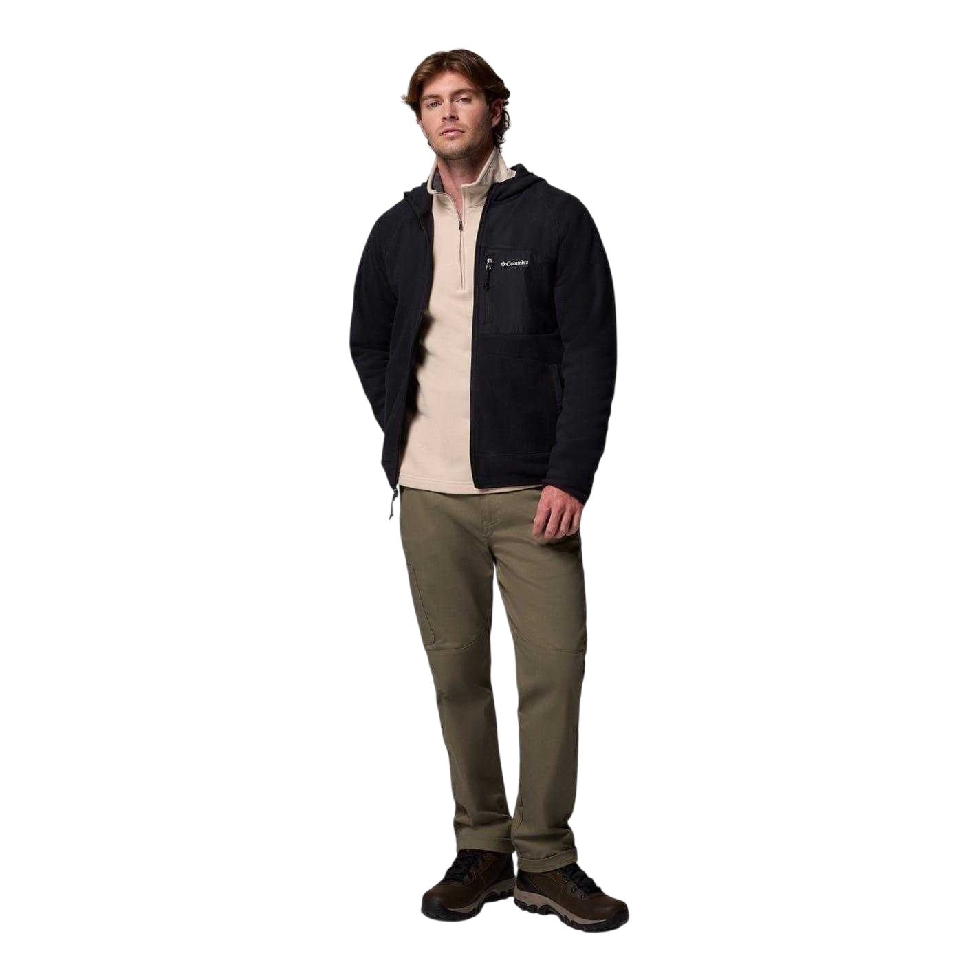Black - Pack Shot - Columbia Mens Fast Full Zip Regular Hooded Jacket
