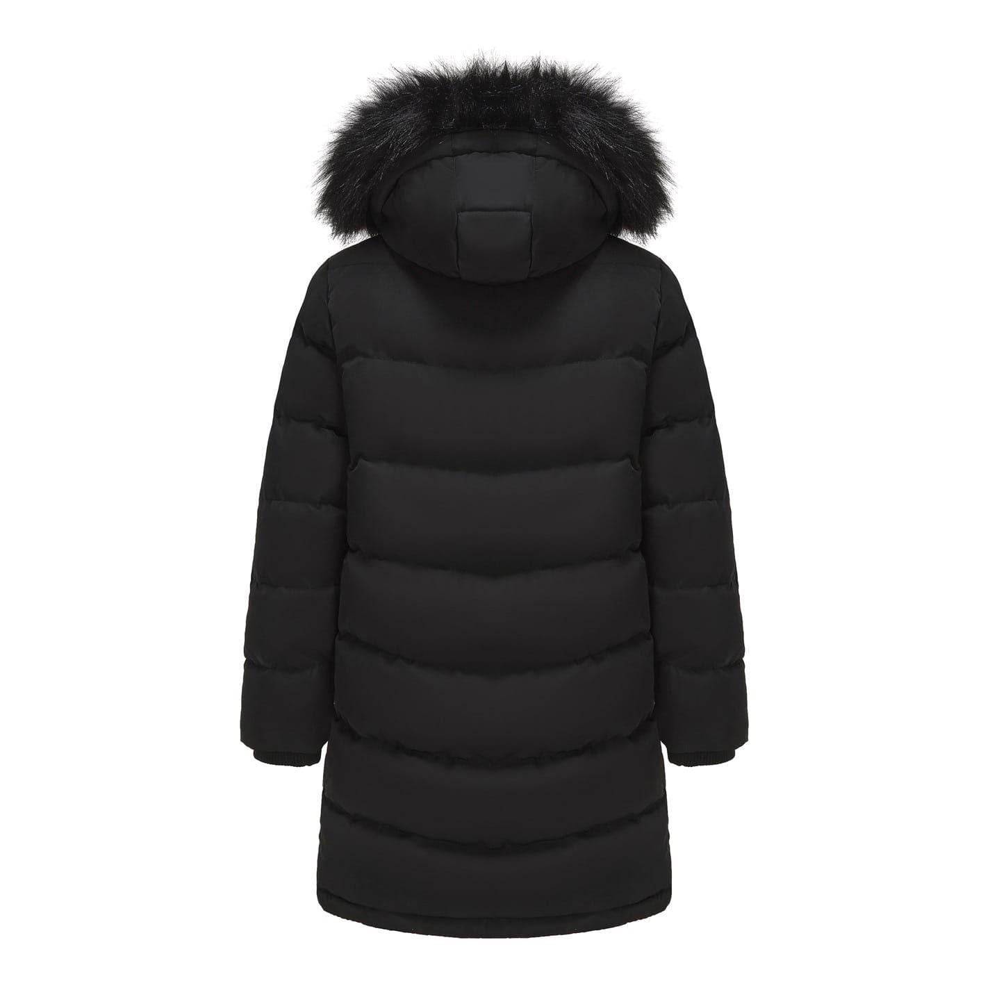 Black - Back - SoulCal Womens-Ladies Long Coat