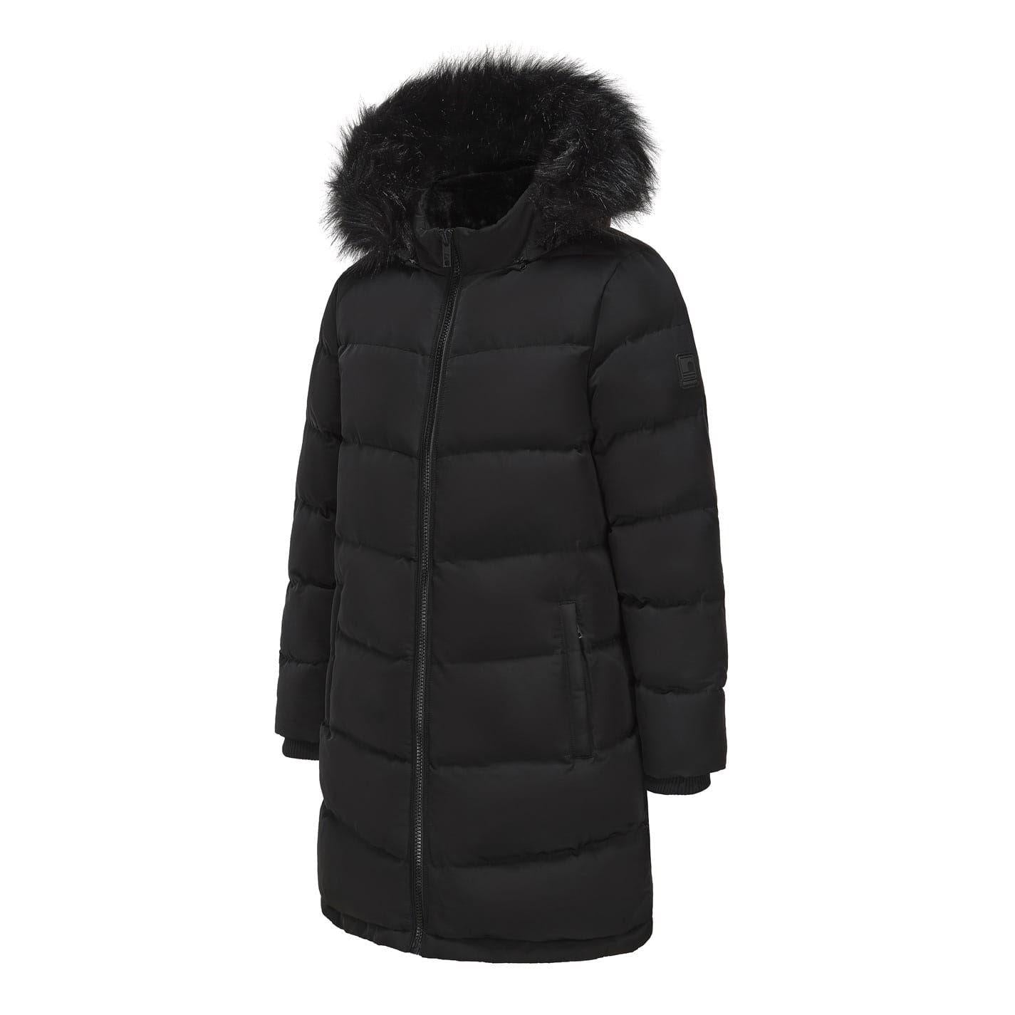 Black - Side - SoulCal Womens-Ladies Long Coat