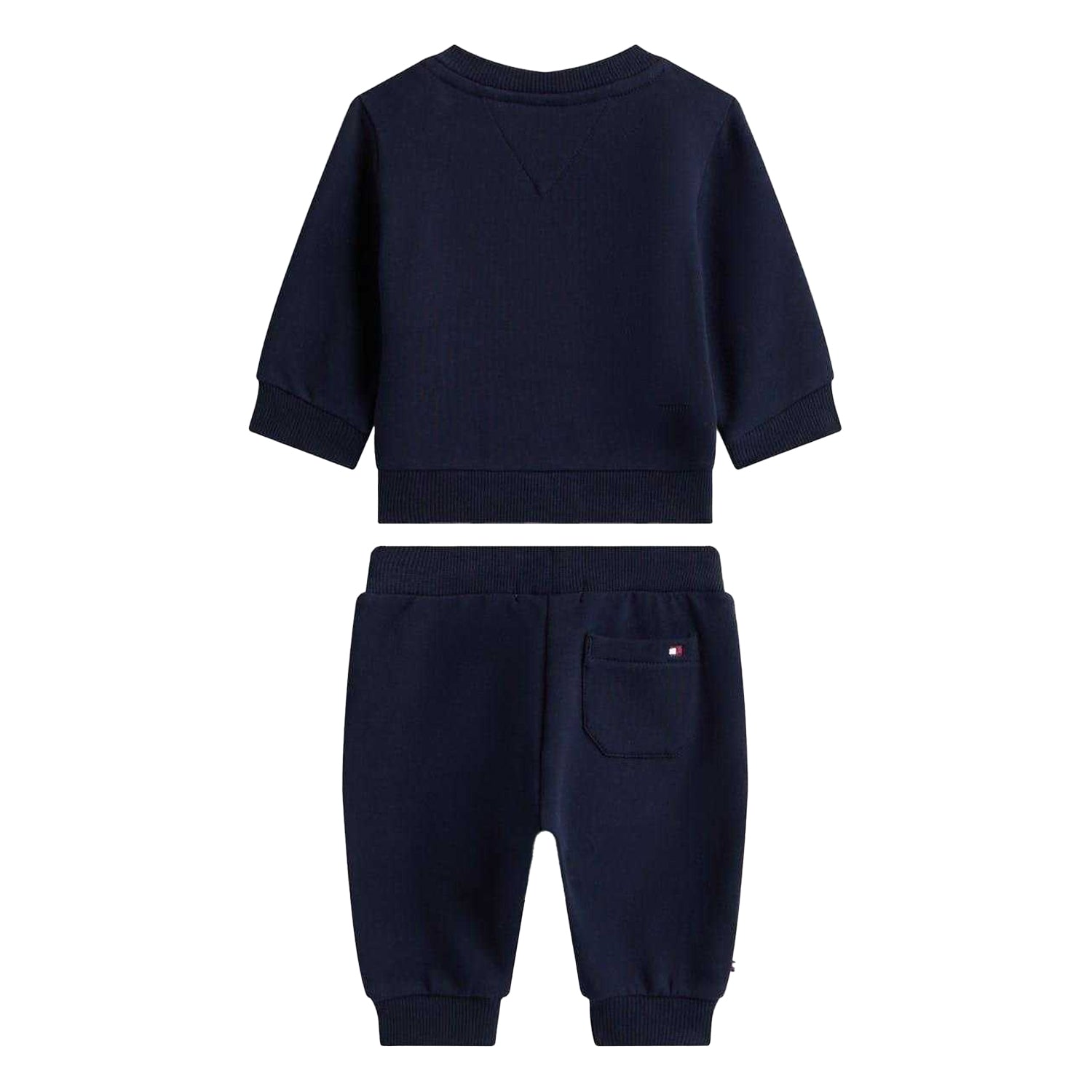 Night Navy - Back - Tommy Hilfiger Baby Graphic Print Top & Bottom Set