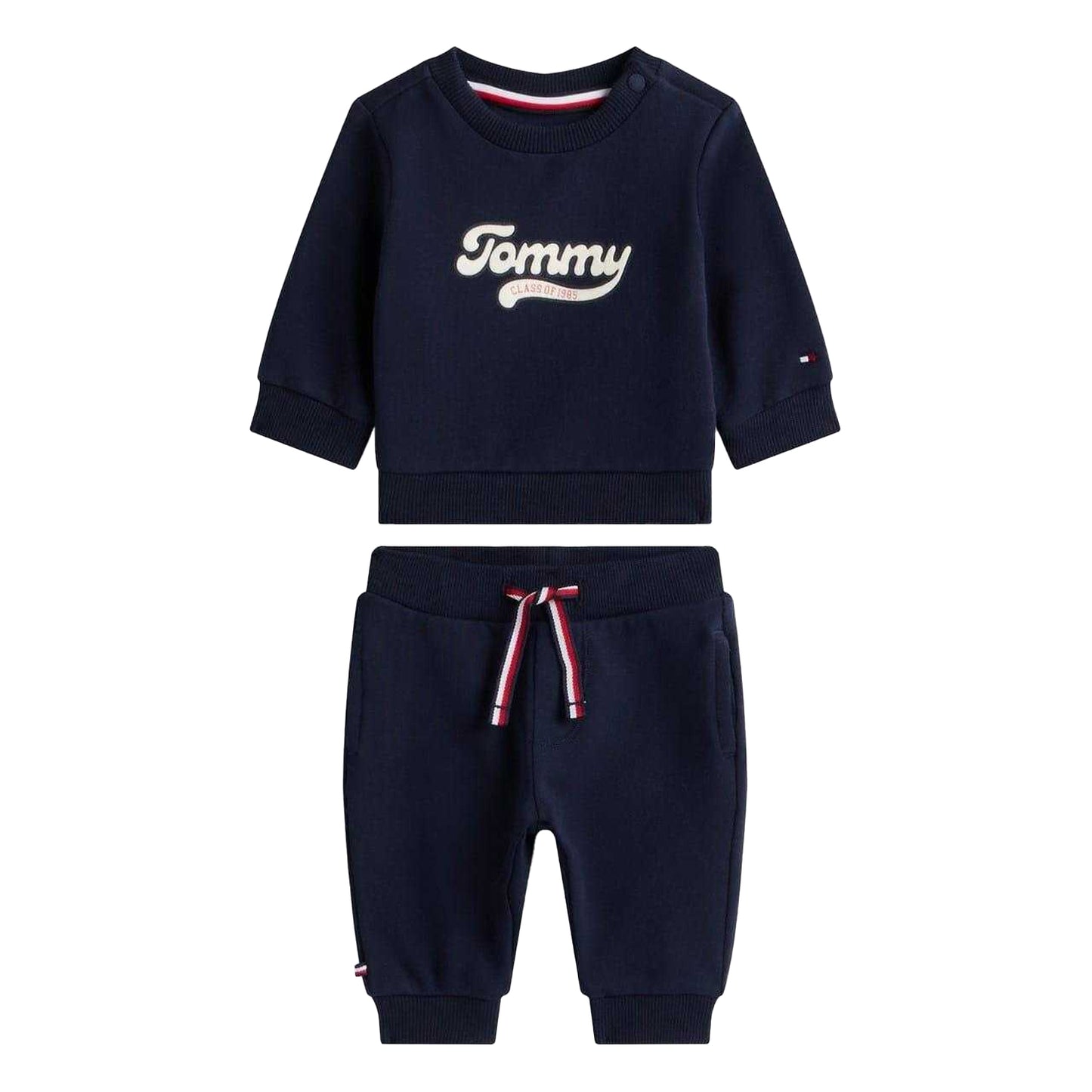 Night Navy - Front - Tommy Hilfiger Baby Graphic Print Top & Bottom Set