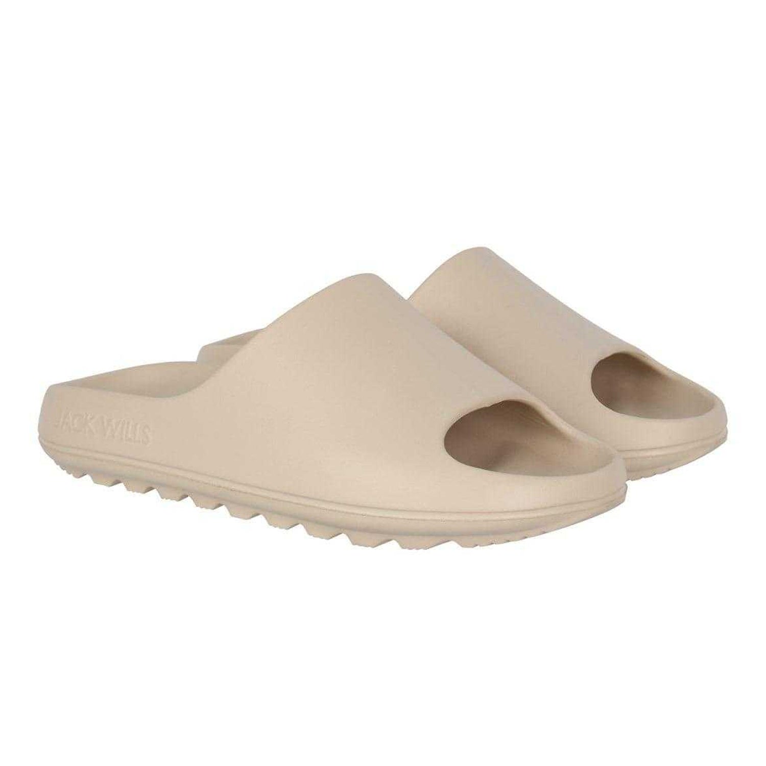 Ecru - Pack Shot - Jack Wills Mens Chunky Sliders