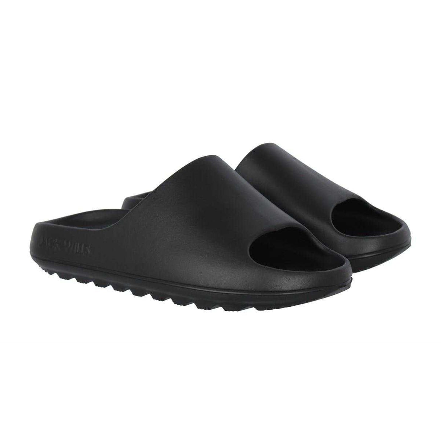 Black - Pack Shot - Jack Wills Mens Chunky Sliders