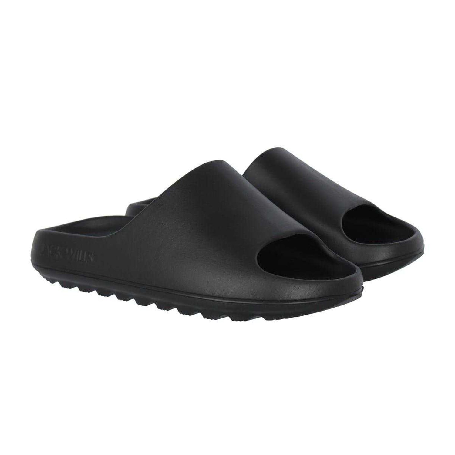 Black - Pack Shot - Jack Wills Mens Chunky Sliders