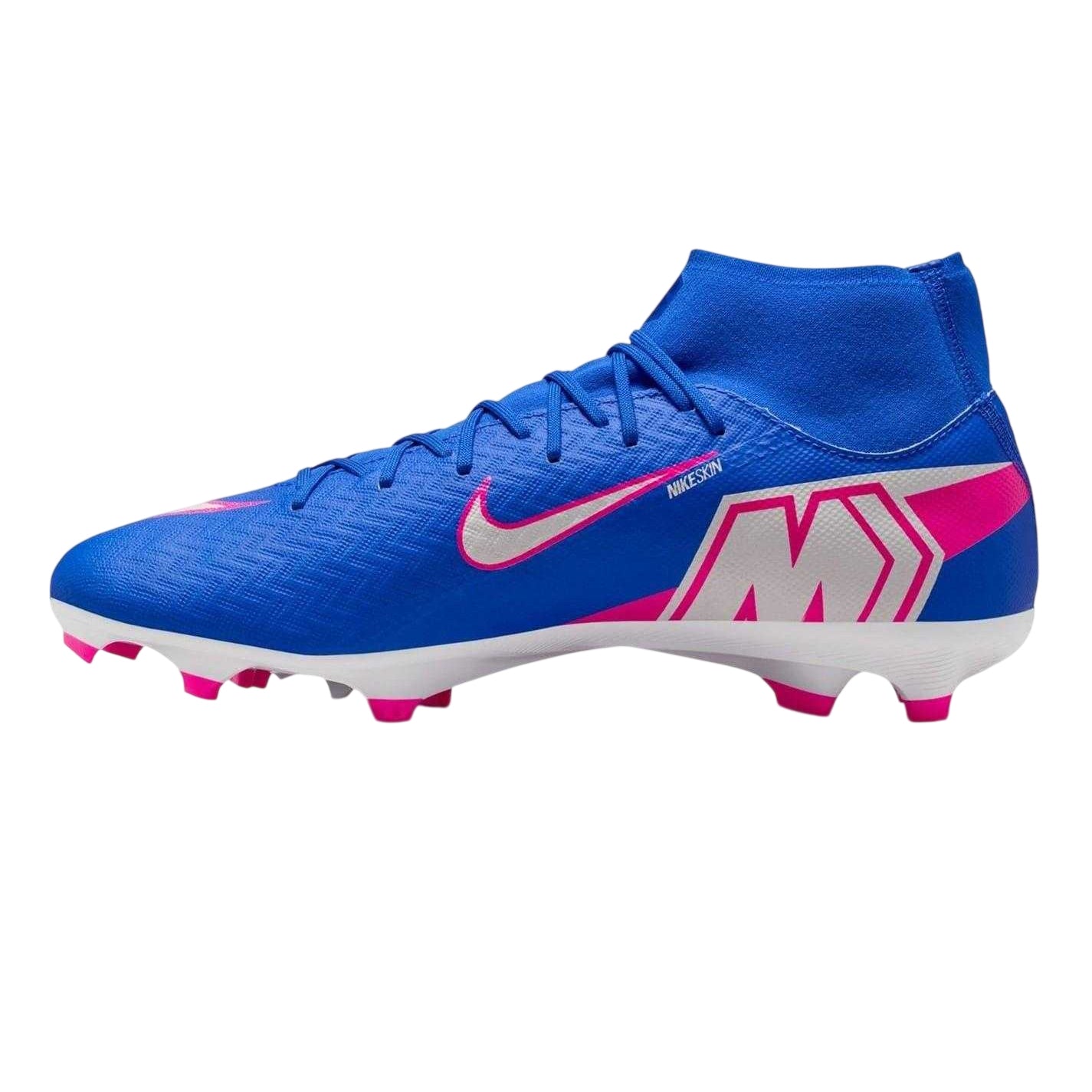 Blue-White-Pink - Lifestyle - Nike Mens Mercurial Superfly 10 Academy Firm Ground Football Boots