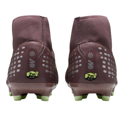 Plum Pink-Silver Pink - Back - Nike Mens Mercurial Superfly 10 Academy Firm Ground Football Boots