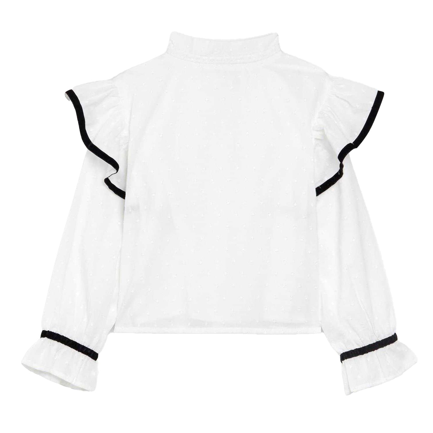 Multicoloured Print - Side - Be You Girls Frill High Collar Regular Top & Bottom Set