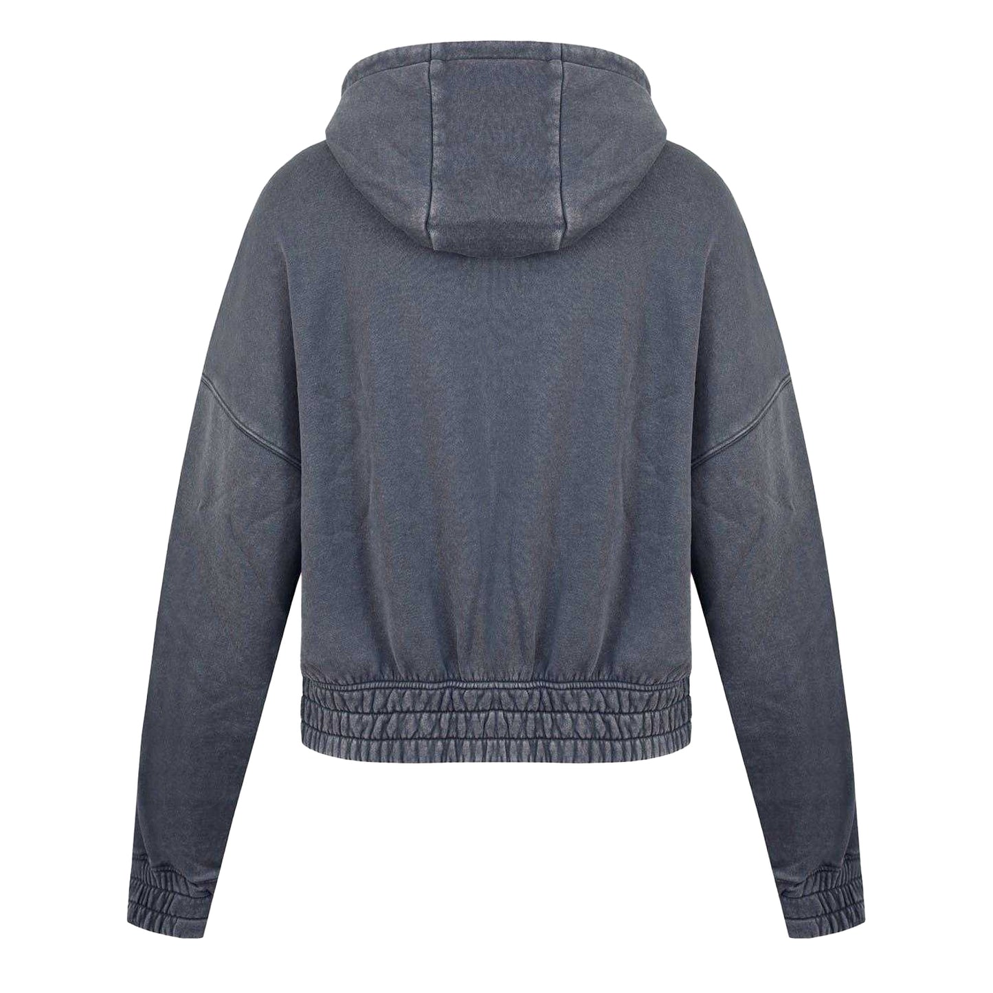 Grey - Back - Firetrap Womens-Ladies Washed Full Zip Hoodie