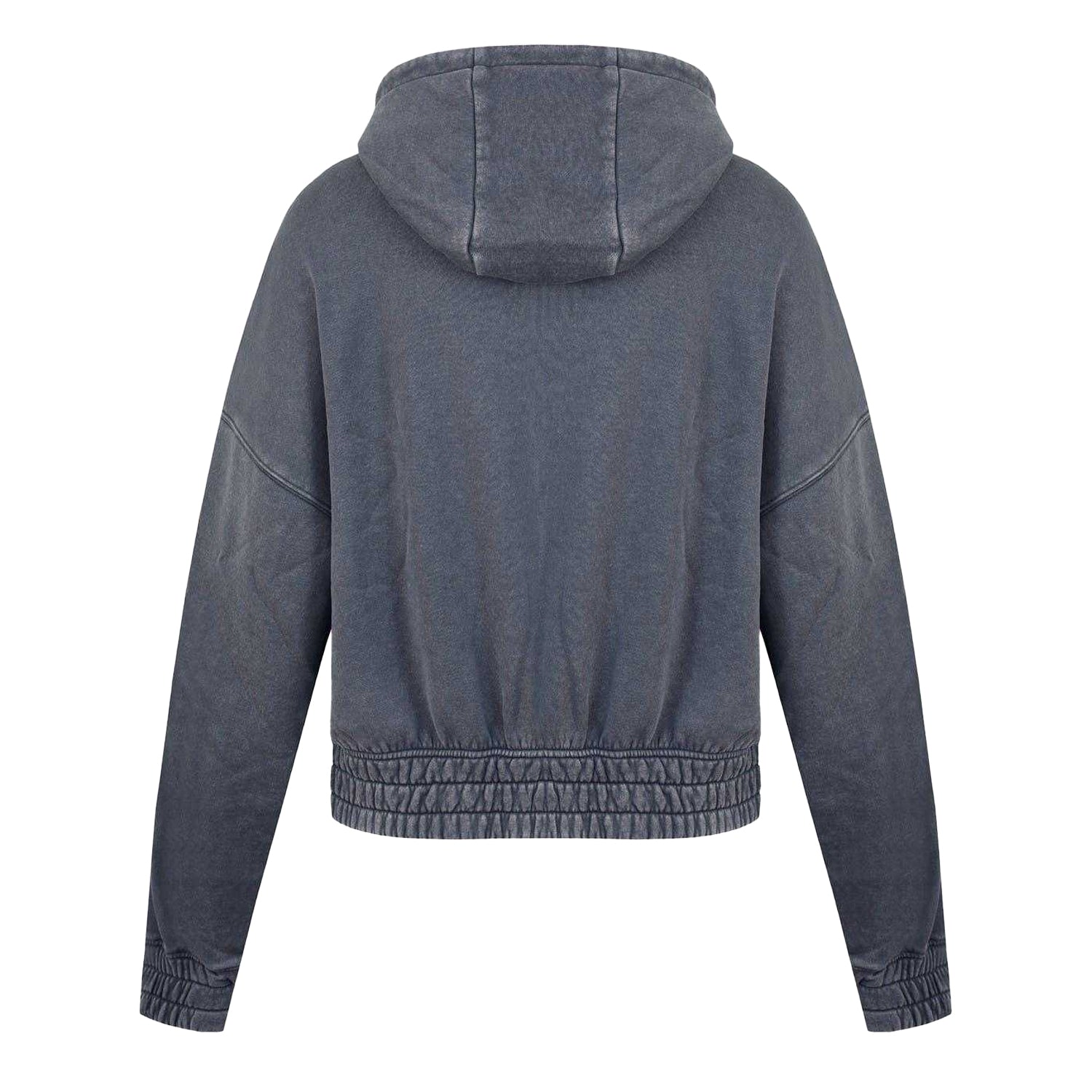 Grey - Back - Firetrap Womens-Ladies Washed Full Zip Hoodie