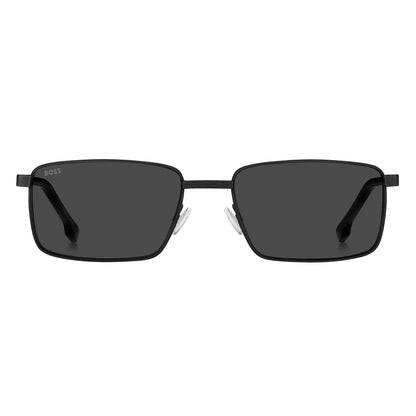 Matte Black - Back - Boss Mens Steel Logo Sunglasses