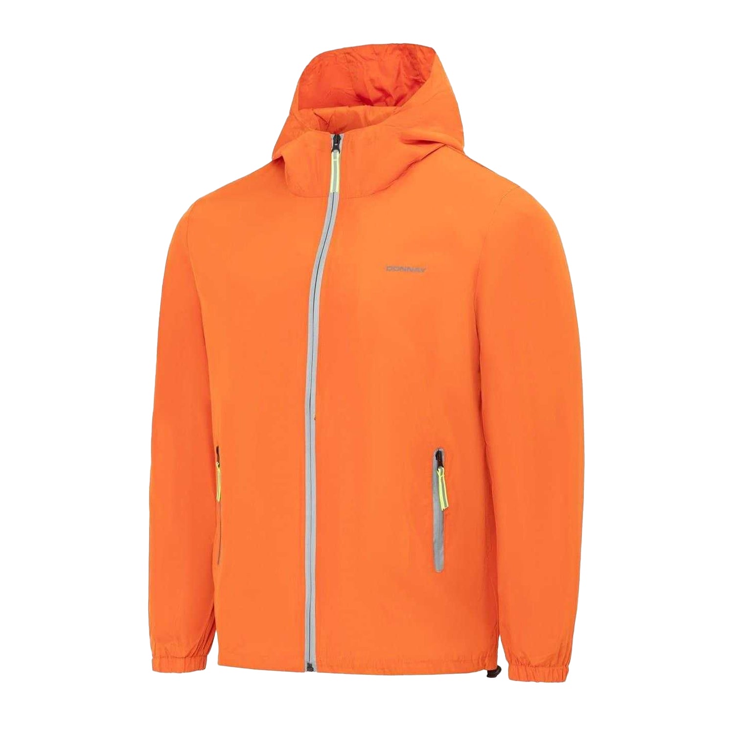 Orange - Side - Donnay Mens Lightweight Hooded Jacket
