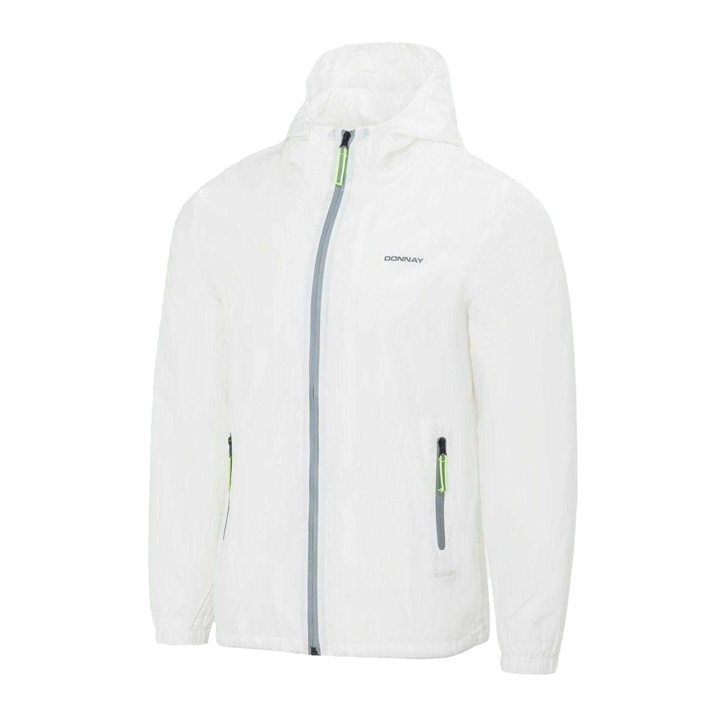 White - Side - Donnay Mens Lightweight Hooded Jacket