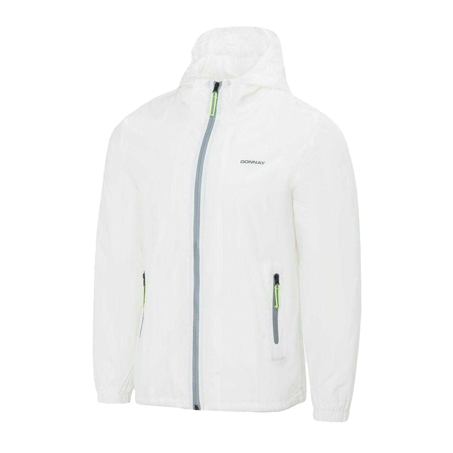 White - Side - Donnay Mens Lightweight Hooded Jacket