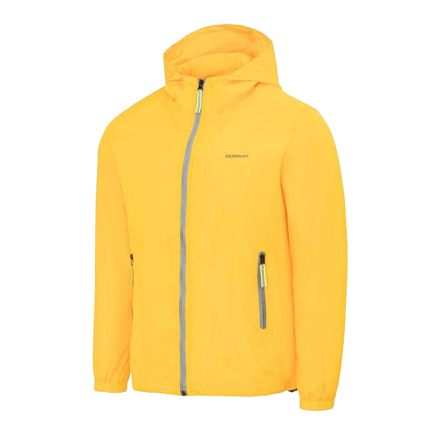 Yellow - Side - Donnay Mens Lightweight Hooded Jacket