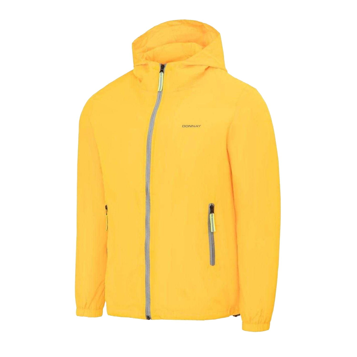 Yellow - Side - Donnay Mens Lightweight Hooded Jacket