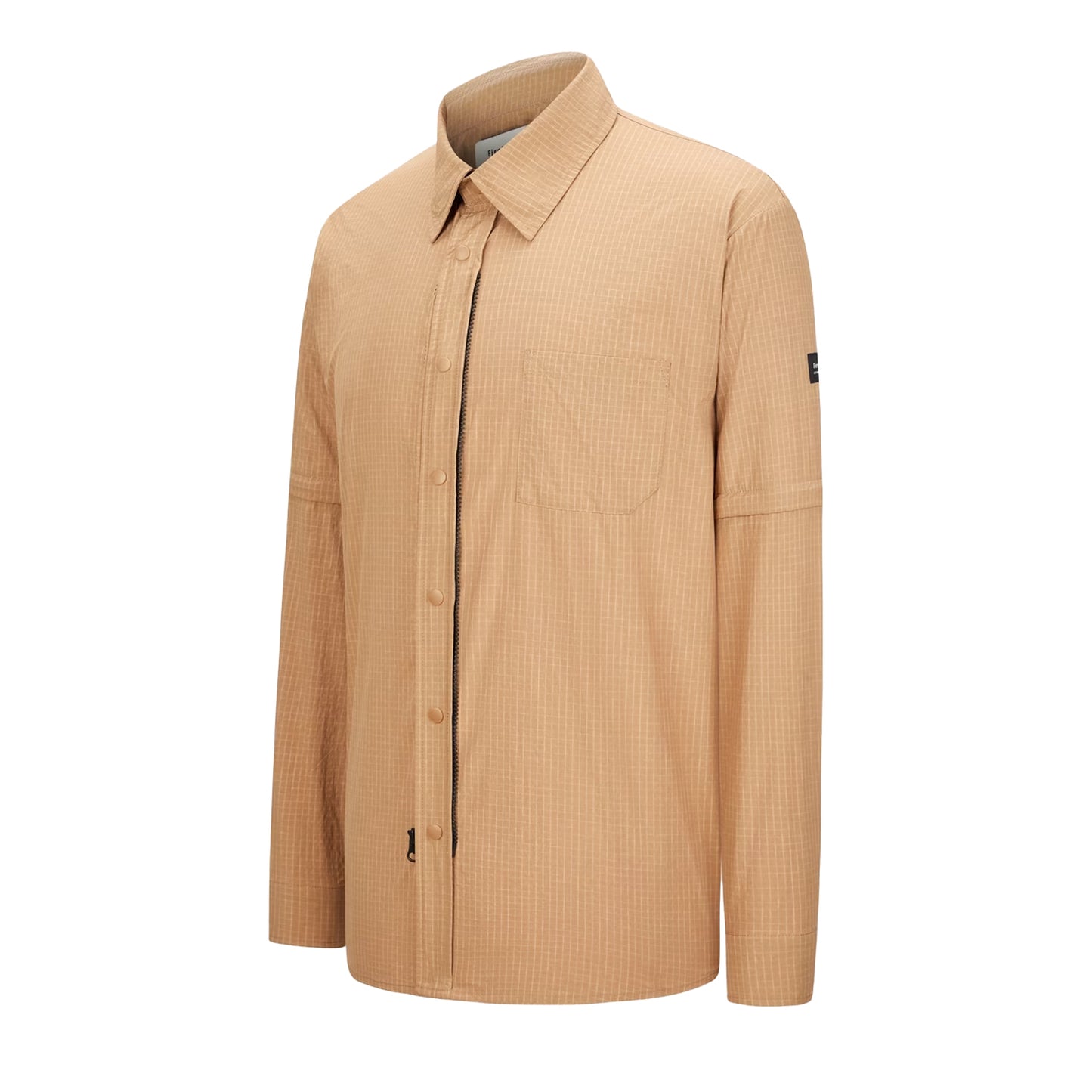 Khaki - Lifestyle - Firetrap Mens 3 in 1 Ripstop Convertible Shirt