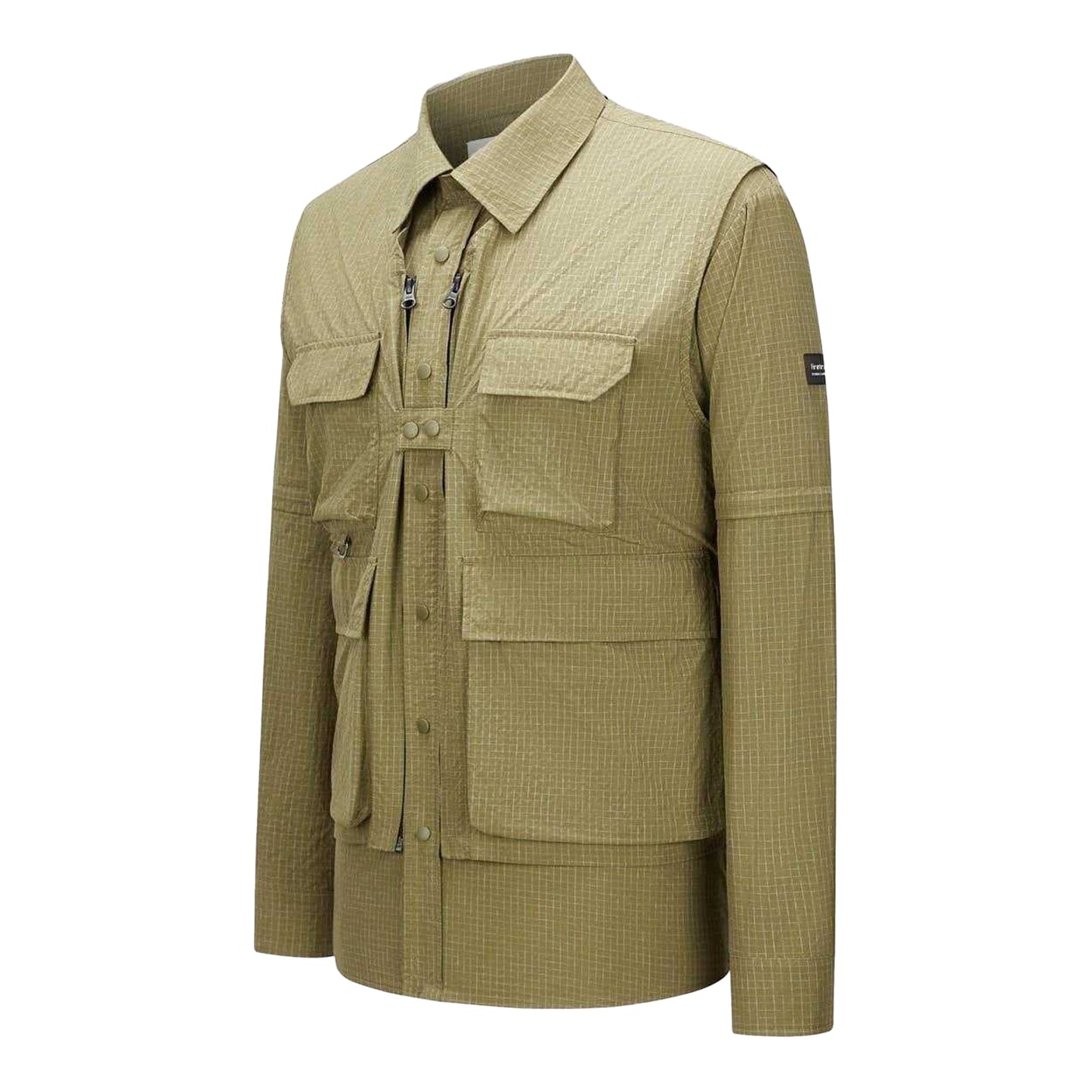Canvas - Side - Firetrap Mens 3 in 1 Ripstop Convertible Shirt