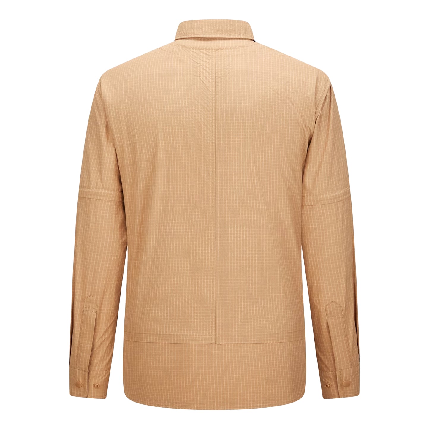 Khaki - Back - Firetrap Mens 3 in 1 Ripstop Convertible Shirt