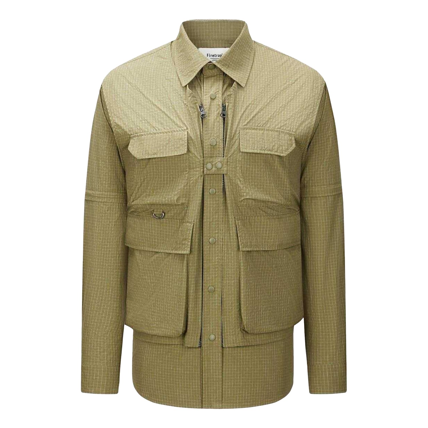 Canvas - Front - Firetrap Mens 3 in 1 Ripstop Convertible Shirt
