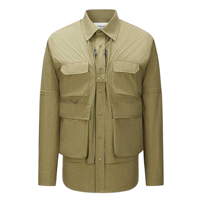 Canvas - Front - Firetrap Mens 3 in 1 Ripstop Convertible Shirt