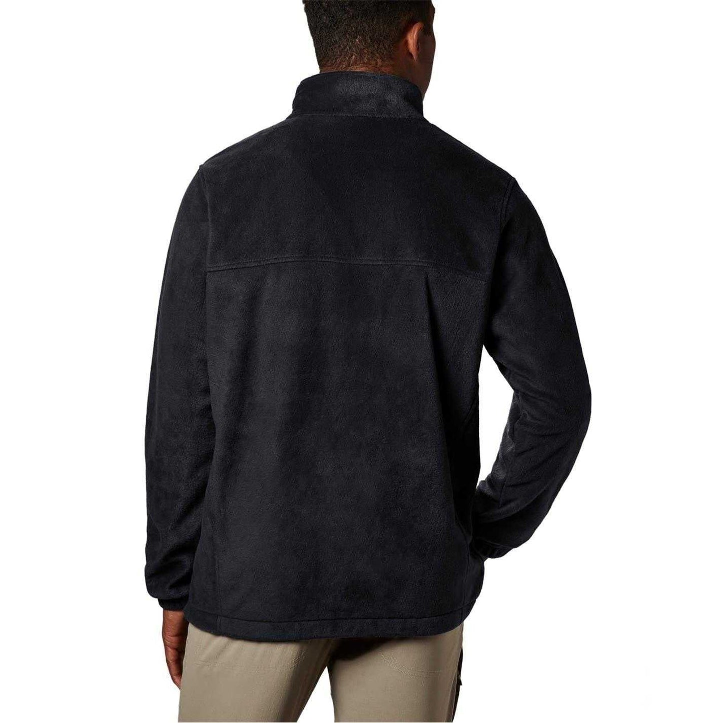 Black - Back - Columbia Mens Steens Fleece Quarter Zip Tailored Long-Sleeved Sweatshirt