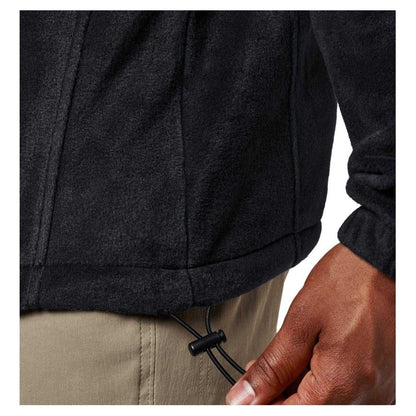 Black - Pack Shot - Columbia Mens Steens Fleece Quarter Zip Tailored Long-Sleeved Sweatshirt