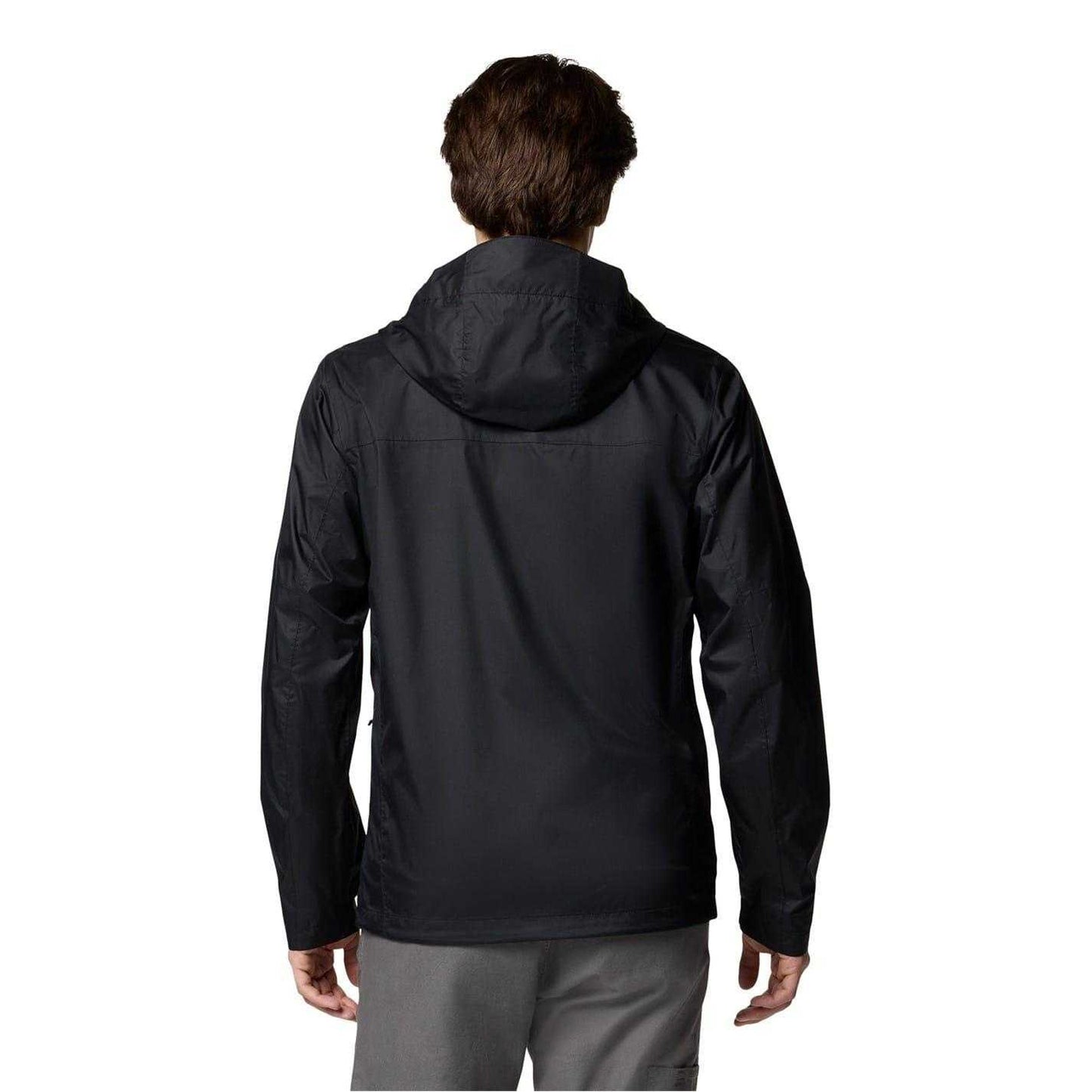 Black - Back - Columbia Mens Zip Pocket Raincoat