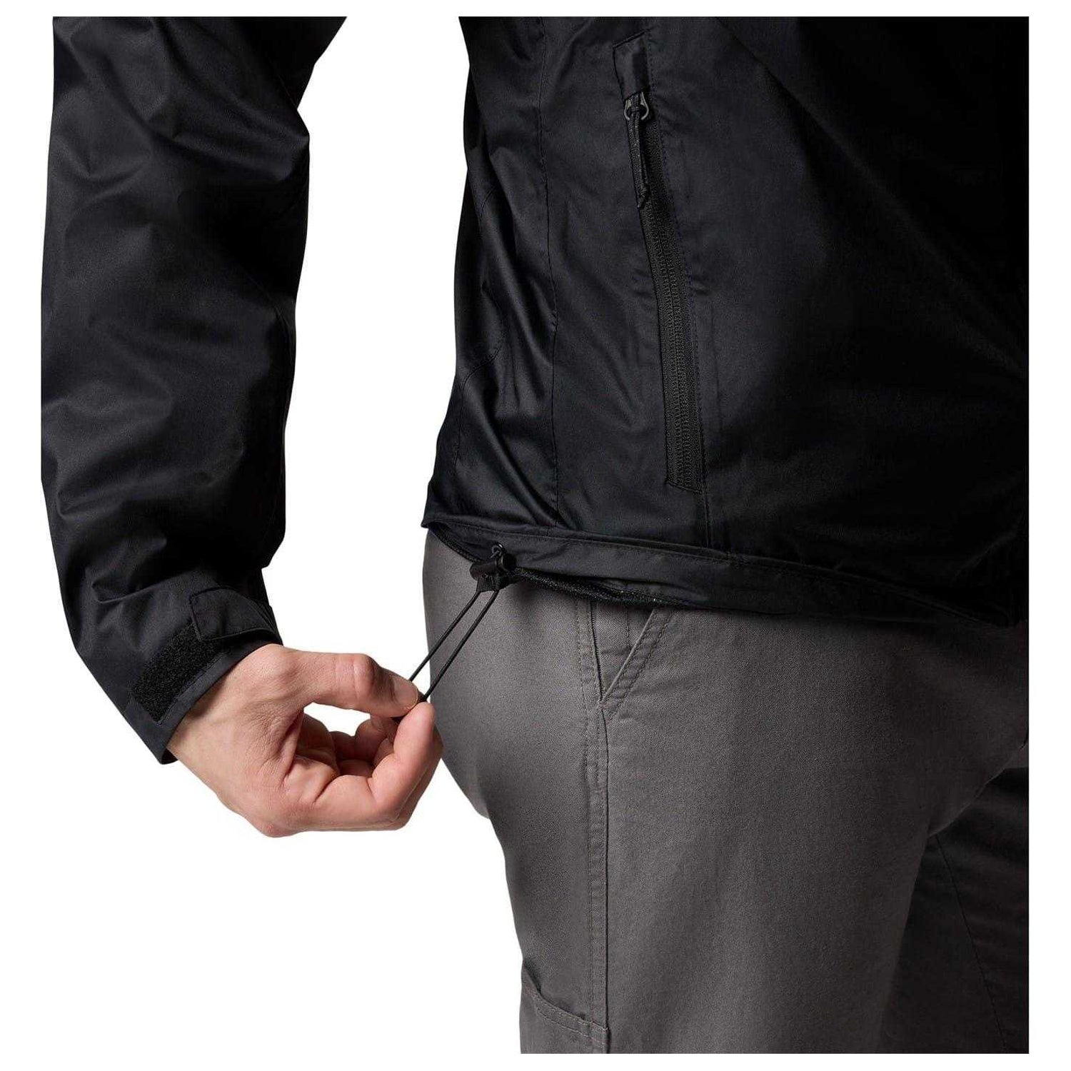 Black - Lifestyle - Columbia Mens Zip Pocket Raincoat