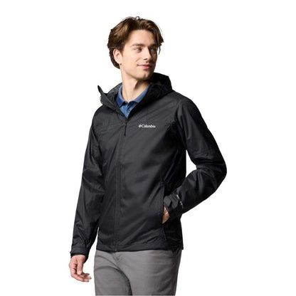 Black - Pack Shot - Columbia Mens Zip Pocket Raincoat