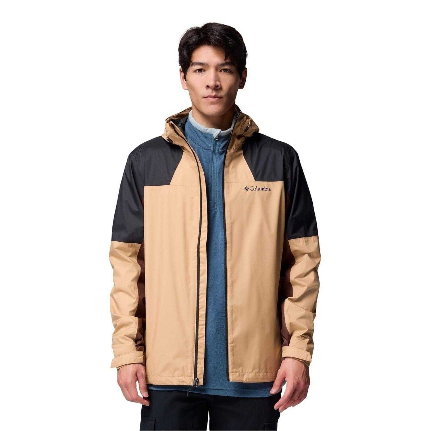 Tobacco - Pack Shot - Columbia Mens Zip Pocket Raincoat