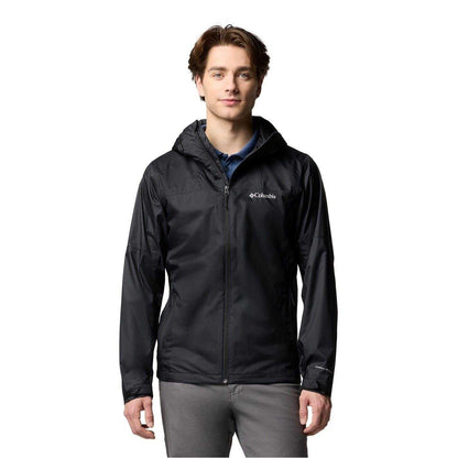 Black - Front - Columbia Mens Zip Pocket Raincoat