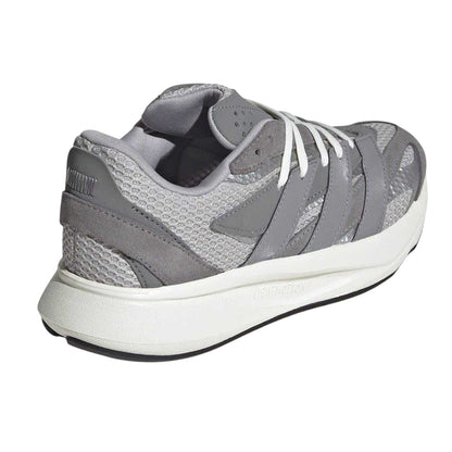 Grey-Silver - Back - Adidas Childrens-Kids Lightblaze Leather Shoes