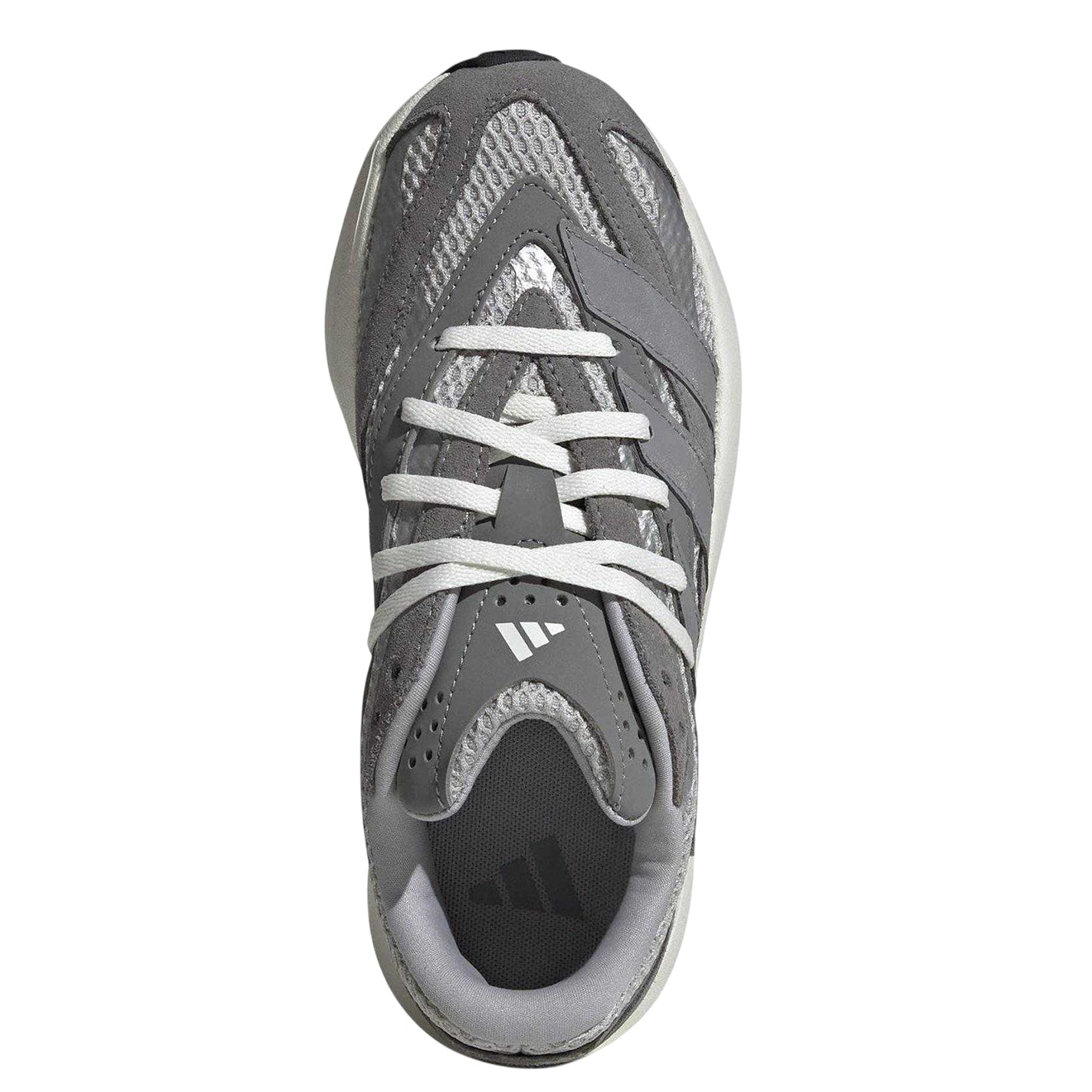 Grey-Silver - Lifestyle - Adidas Childrens-Kids Lightblaze Leather Shoes