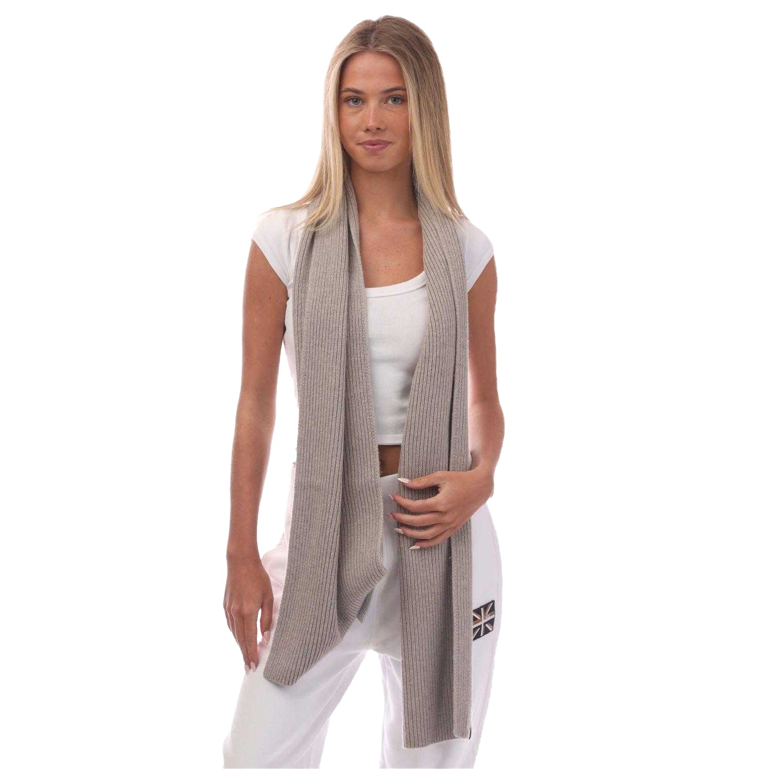Grey - Front - Boss Laura Scarf
