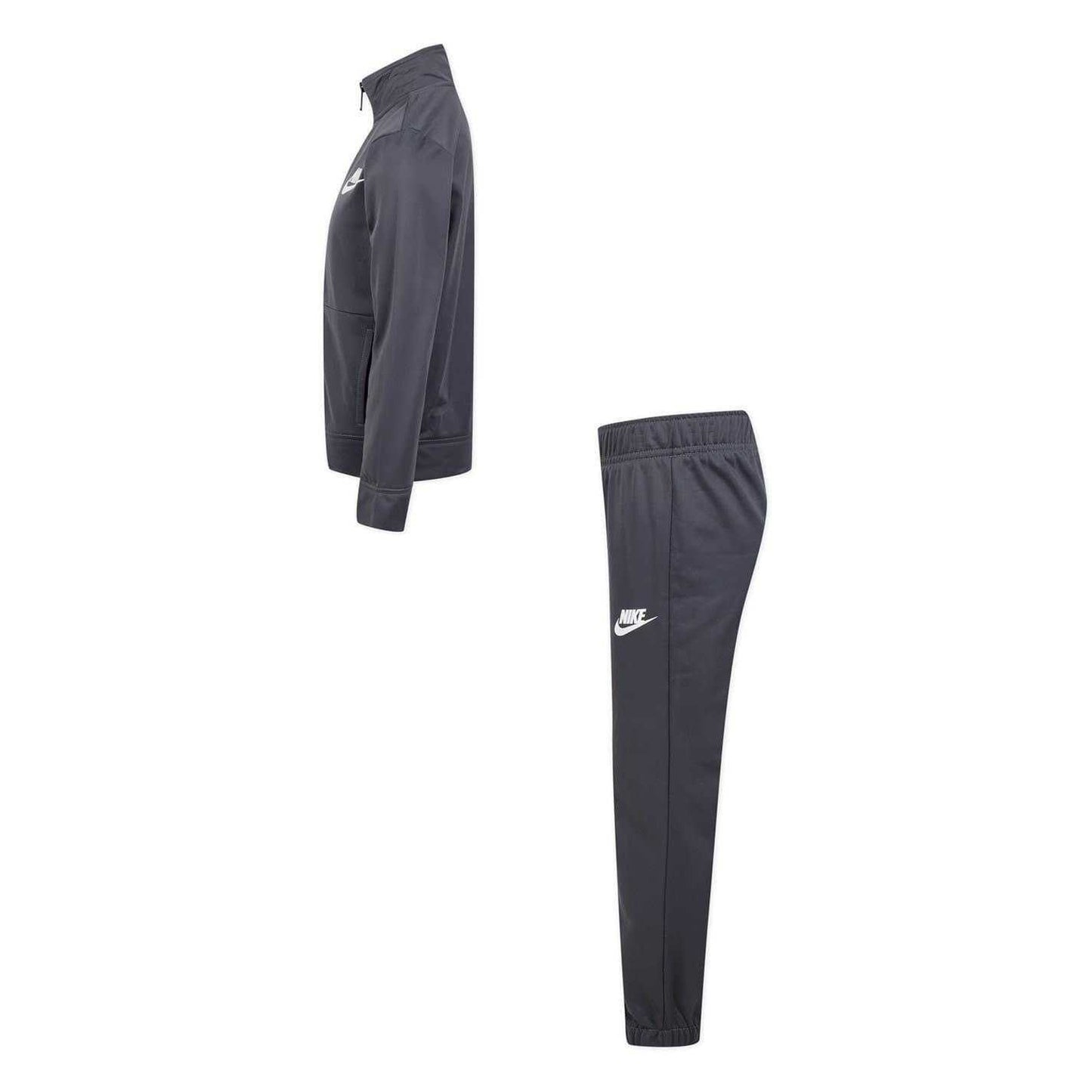 Grey-White - Side - Nike Boys Swoosh Polyester Tracksuit