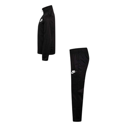 Black-White - Side - Nike Boys Swoosh Polyester Tracksuit