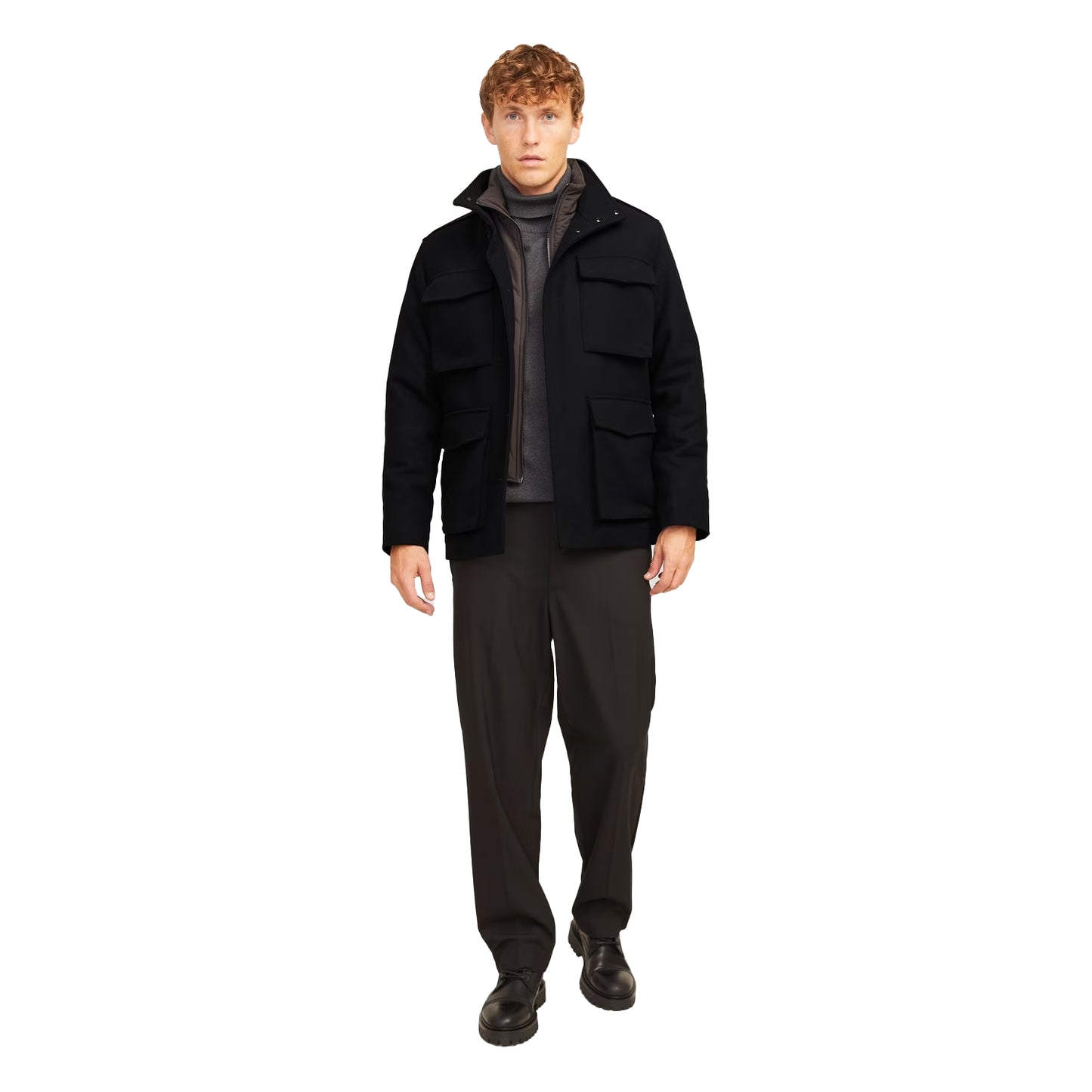Black - Lifestyle - Jack And Jones Mens Alex Multi Pocket Regular Field Jacket