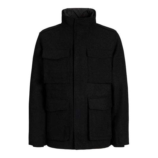 Black - Front - Jack And Jones Mens Alex Multi Pocket Regular Field Jacket