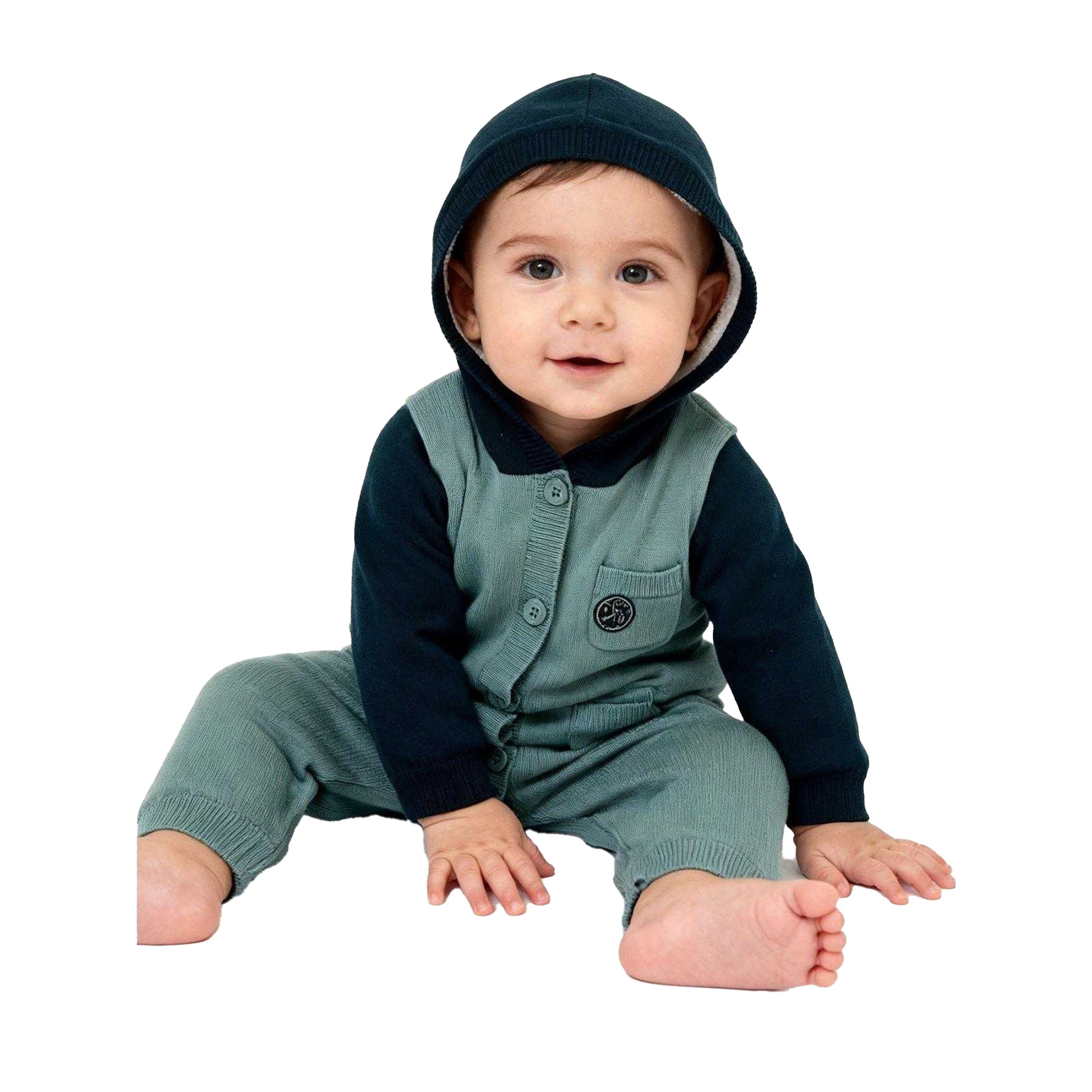 Green - Lifestyle - Pretty Green Baby Jumpsuit