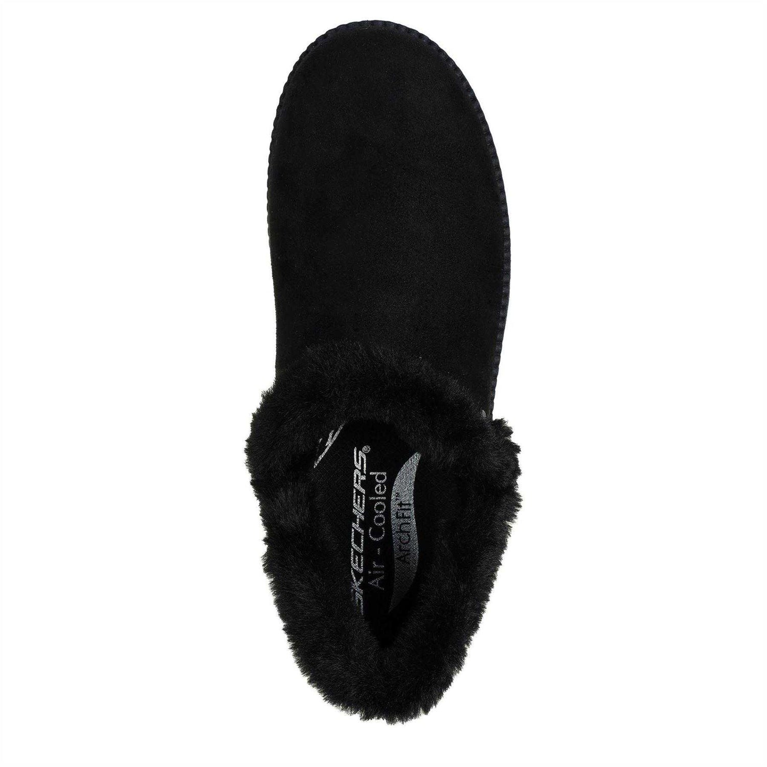 Black - Side - Skechers Womens-Ladies Dream Arch Fit Slippers