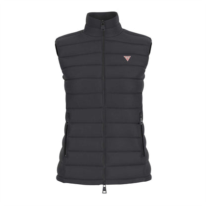 Jet Black - Front - Guess Womens-Ladies Quilted Gilet