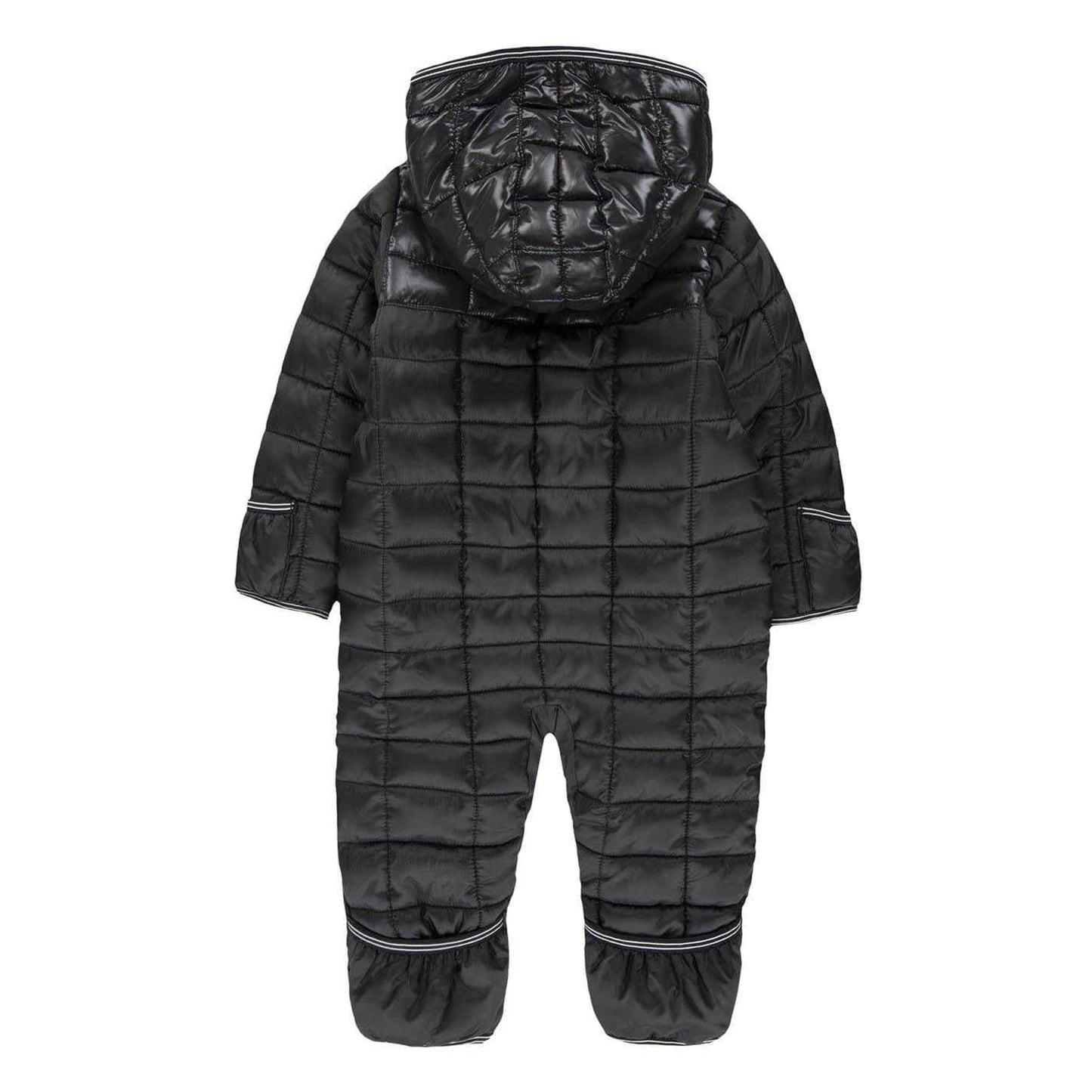 Black - Back - Nike Baby Checkerboard Hooded Snowsuit