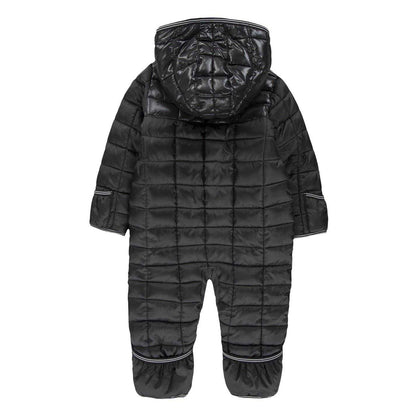 Black - Back - Nike Baby Checkerboard Hooded Snowsuit