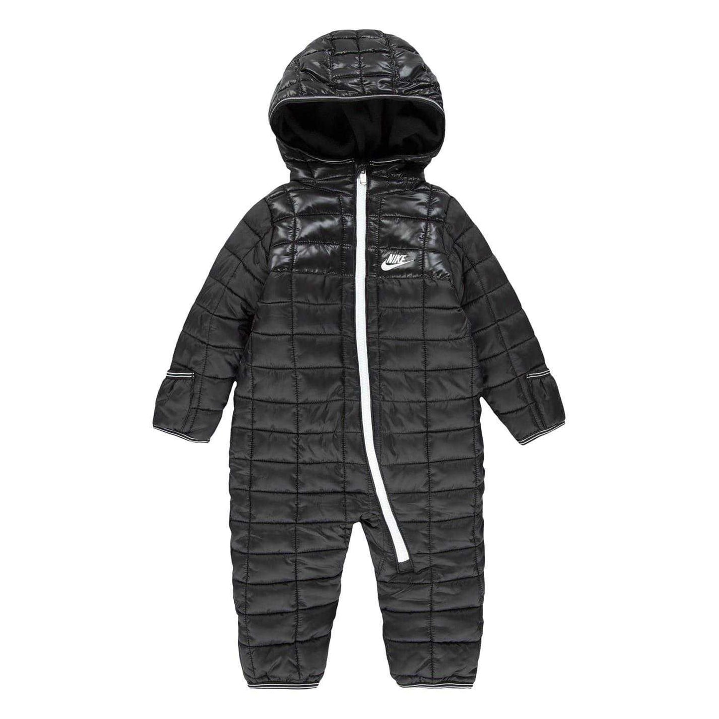 Black - Front - Nike Baby Checkerboard Hooded Snowsuit