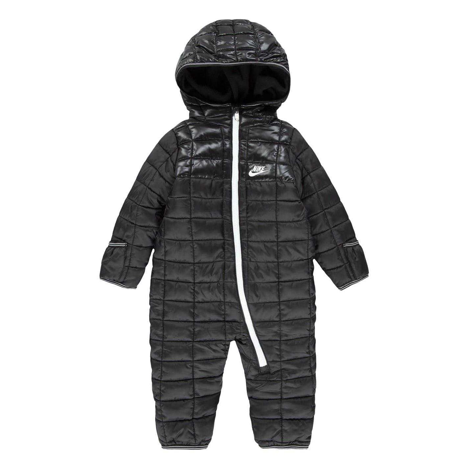 Black - Front - Nike Baby Checkerboard Hooded Snowsuit